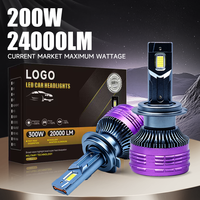 Ampoules de phares LED H7 CAROLYN 200W 90000LM, sans erreur Canbus, ampoules pour voiture, kit de conversion ultra lumineux