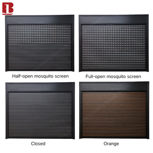 Porte de <span class=keywords><strong>garage</strong></span> en aluminium Bolang certifiée CE, à enroulement, avec moustiquaire dissimulée en acier inoxydable 304, contrôle personnalisé par application, connectée Wi-Fi, luxe - Product Image 3
