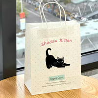 Sacs cadeaux en papier kraft avec logo personnalisé, sacs fourre-tout imprimés, emballages réutilisables pour les cosmétiques, les vêtements, la vente au détail