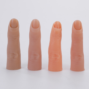 Liquid Silicone <b>Nail</b> Practice Finger Single Artificial Training Finger with 20pcs Tips - Product Image 2