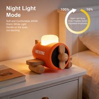 Lampe de chevet LED en bois de hêtre premium, rechargeable 1000 mAh, RVB à changement de couleur, intensité variable, pour la maison