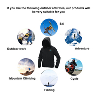 Veste chauffante électrique MIDIAN, veste softshell d'hiver pour l'extérieur, avec capuche amovible et batterie