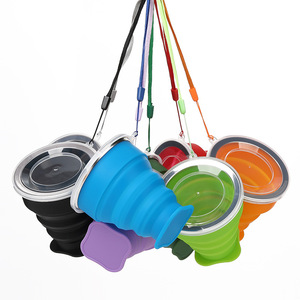 Vaso de Viaje Plegable de Silicona de 200 ml, Vaso Plegable para Acampar con Tapas para Viajes al Aire Libre y Picnics - Product Image 6