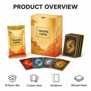 Boîte de boosters de cartes à collectionner personnalisée de la marque Keji, écologique, durable, coins arrondis, finition vernie, OEM, 18 paquets de cartes - Product Image 3
