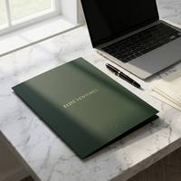 Porte-documents A4 de qualité supérieure, personnalisé avec votre marque, pour présentations professionnelles et documents d'entreprise, avec 2 pochettes