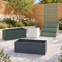 Bac de Jardin Surélevé en Acier Galvanisé Écologique et Durable, Revêtement Poudré, pour Extérieur, Couleurs Personnalisables Disponibles, Vente en Gros