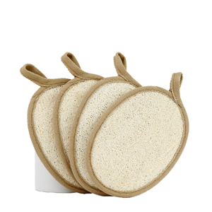 Éponge de bain exfoliante naturelle grise en loofah, brosse manuelle pour le <span class=keywords><strong>corps</strong></span>, élimination des peaux mortes, 9x12cm ronde, pour la douche et le bain - Product Image 3