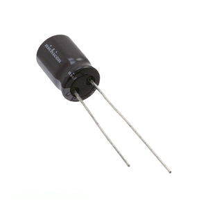 Condensador radial de aluminio de canal del fabricante, con orificio pasante, 2.2 uF UVR2V2R2MPD, 20% 350V - Product Image 1