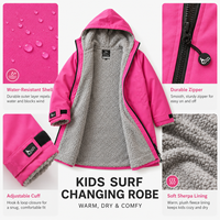 Peignoir de bain pour enfants avec logo personnalisé, doublure en polaire, pour clubs de natation et de surf