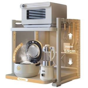 Support de rangement multifonctionnel en acier inoxydable pour cuiseur à riz pour armoires de cuisine <span class=keywords><strong>micro</strong></span>-ondes - Product Image 5