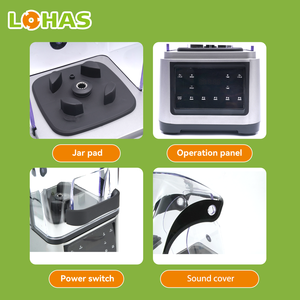 Licuadora Eléctrica Comercial de Alta Velocidad, Bajo Ruido, de Alta Resistencia con Vaso de <span class=keywords><strong>PC</strong></span> para Triturar Hielo - Product Image 4