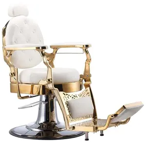 ゴールドクロームシラデバルベロヴィンテージアンティーク理髪椅子