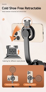 Trépied portable pour téléphone portable, support magnétique pour selfie stick, compatible avec Magsafe <span class=keywords><strong>iPhone</strong></span> 15 <span class=keywords><strong>14</strong></span> 13 12 - Product Image 3