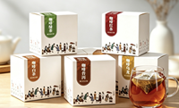 Coffrets cadeaux OEM de café en grains mélangés (Pu'er / Noir / Blanc / Vert / Oolong) en sachets individuels – Prix de gros