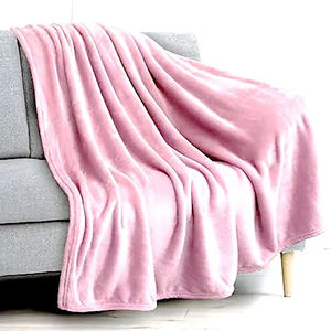 Mantas de Lujo Rectangulares Personalizadas de Polar Coral Sólido, No Tóxicas, para las Cuatro Estaciones, con Logotipo Personalizado - Product Image 1