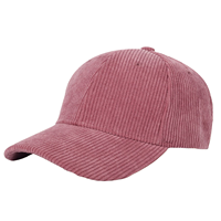 Casquette de baseball vintage en velours côtelé de coton, design personnalisé sublimé, 6 panneaux, style papa, sportive et formelle, avec boucle argentée en cuivre