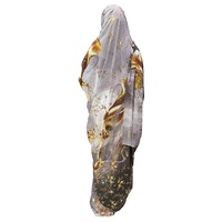 Robe Soudanaise Toub Musulmane Ethnique Type Suisse, Abaya à Dubaï Personnalisable en Chiffon Imprimé Blocage et Estampage Or Couleur