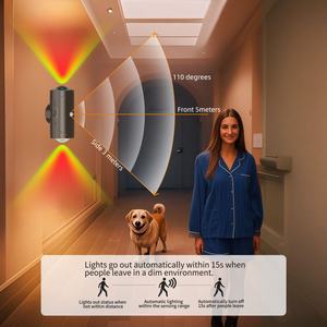 Lampe murale de projection LED RGB intelligente et colorée avec capteur, éclairage d'ambiance pour salon, recharge magnétique USB-C pour escaliers et couloirs - Product Image 4