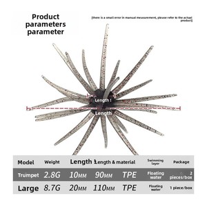 Esca da Pesca Professionale in TPE Morbido, Galleggiante, a Forma di Riccio Marino, con Tentacoli Realistici e Movimento Oscillante, Esche Artificiali <span class=keywords><strong>per</strong></span> Acqua Salata <span class=keywords><strong>per</strong></span> Spigole - Product Image 4