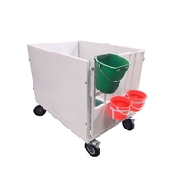 Étable à vaches à façade ouverte, air circulant confortable, acier galvanisé, modèle 3D, utilisation en jardin, cage pour veaux, porte ouverte pratique