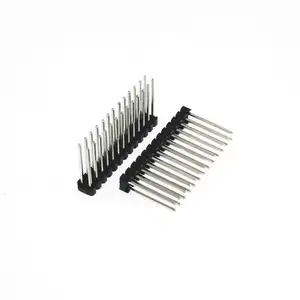 10 Pin 2.54mm tek sıra Pin başlık 4p dişi başlık 2.54 0.5mm erkek Pin başlık adaptörü tek sıra 1 ~ 40pin çift sıra 2 ~ 80pin