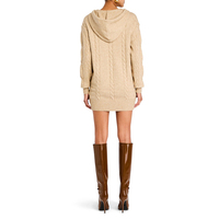 Robe pull en tricot pour femme, à capuche, manches longues, basique, en acrylique et laine d'angora, style torsadé, collection automne-hiver, best-seller, personnalisable en gros