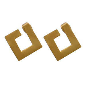 Unique gold plating solid 925 sterling silver handmade designer stud <b>earring</b> plain jewelry wholesale manufacturer BY CDP - Product Image 1