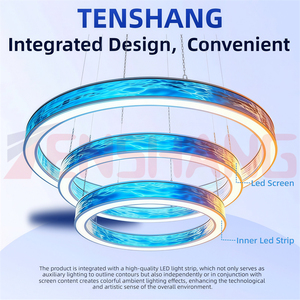 Pantalla LED Circular Suspendida en <span class=keywords><strong>el</strong></span> <span class=keywords><strong>Techo</strong></span>, Flexible 360 °   Panel LED de Anillo de Visión Completa con Tira de Luz LED - Product Image 5