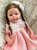 Bébé Reborn Fille en Silicone Plein Corps de 20 Pouces, Réaliste avec Cheveux Longs, pour l'Entraînement et l'Éducation des Nouveaux Parents en Maternité