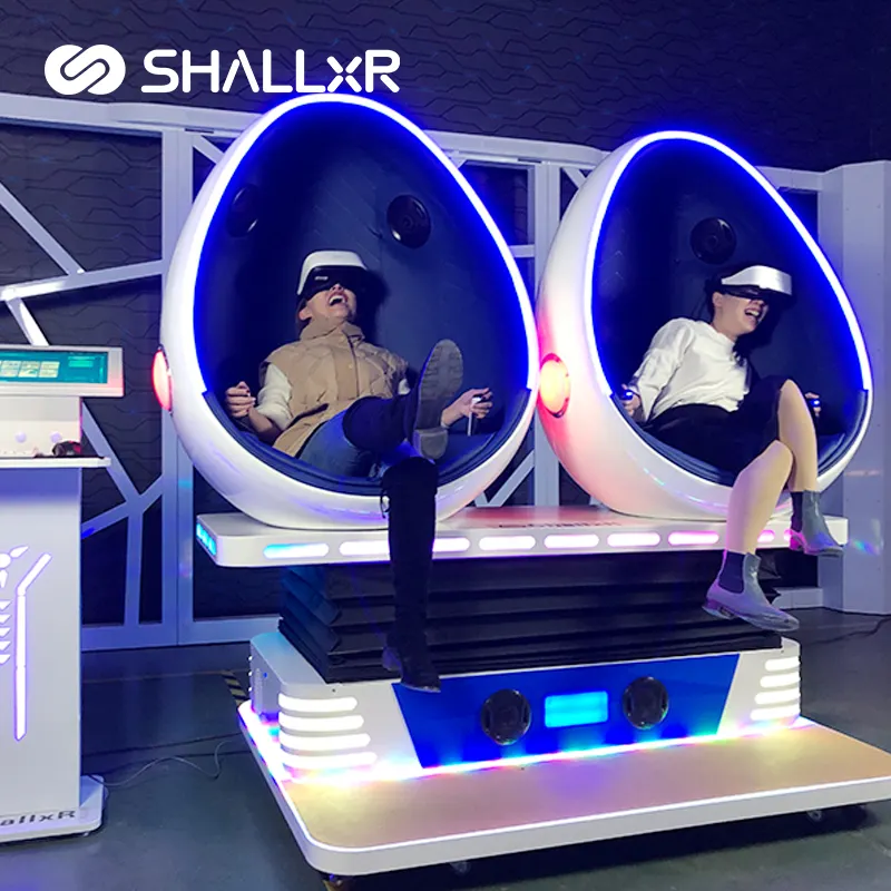 Shallxr cadeira de realidade virtual 9d, cadeira de cinema em formato de ovo 9d para entretenimento do parque
