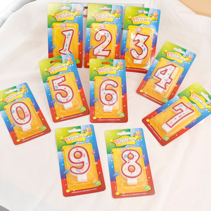 Preço de fábrica Colorido Música Bolo De Aniversário Número Velas para Crianças Handmade Parafina Cera Smokeless Partes Ramadan Páscoa Diwali - Product Image 2