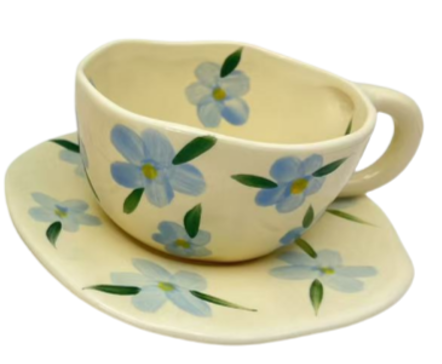 Fleur jaune et bleue