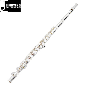 2023 Jingying Music 16 agujeros cerrados E-key curvado especial cobre blanco plateado <span class=keywords><strong>flauta</strong></span> - Product Image 1