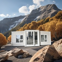 Conteneur de bureau modulaire de luxe extensible sur mesure avec structure en acier et panneaux sandwich, design moderne et respirant pour usage extérieur