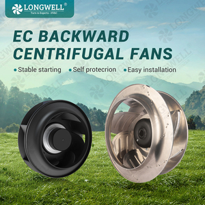 พัดลมแบบแรงเหวี่ยง EC ยี่ห้อ LONGWELL ขนาด 355 มม. พร้อมมอเตอร์ควบคุมความเร็วแบบ PWM สำหรับอุตสาหกรรม 3000cfm  วัสดุสแตนเลส 3 เฟส สำหรับระบายอากาศ - Product Image 4