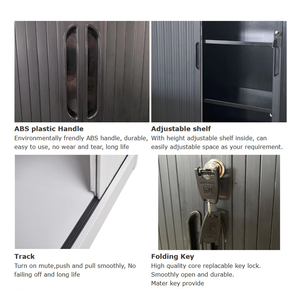 <span class=keywords><strong>Puerta</strong></span> Enrollable Negra Resistente para Archivador, <span class=keywords><strong>Puerta</strong></span> Tambour de Acero para Archivador con Cerradura para Almacenamiento de Oficina - Product Image 4