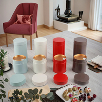 Boîte de rangement de luxe à couvercle facile à ouvrir 4 couleurs, boîte de rangement scellée pour thé et sucre, boîtes de café en fer blanc