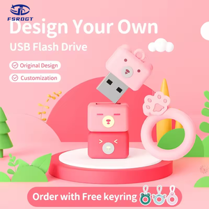 Tùy chỉnh phim hoạt hình dễ thương Gấu hình dạng 2.0 3.0 memorias USB 1GB Flash Drive 2G 4G 8G 16GB 128GB Quà Tặng ngón tay cái Bút ổ đĩa Pendrive đĩa - Product Image 2