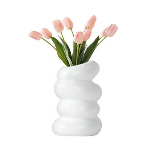 Jarrón de Boda Ecológico de Estilo Creativo y Alta Gama, Adornos de Plástico para el Hogar con Forma Especial de Guijarros, Lujo Ligero - Product Image 1
