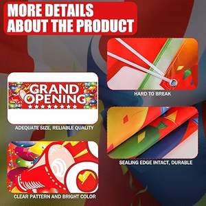 لافتة الافتتاح الكبرى 3X10 قدم نمط جديد علامة متجر حبل خلفية إعلانية كبيرة للحديقة متجر في الهواء الطلق - Product Image 4