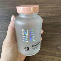 Vente en gros 100ml 150ml bouteille de capsule en verre clair et dépoli avec bouchon à vis en aluminium pour emballage de supplément de pilule de médecine