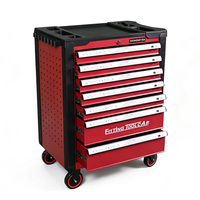 Armoire à outils roulante robuste à 7 tiroirs avec dessus en plastique pour garage, atelier, réparation automobile, vente en gros
