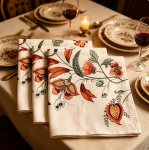 Maison d'Hermine – Lot de 4 serviettes carrées en coton 100 %, lavables en machine, pour dîners, restaurants, fête des Mères - Product Image 4