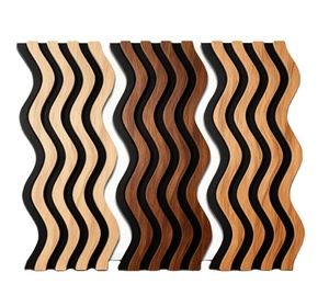 Pannelli acustici moderni a forma di speciale del pannello di parete di <span class=keywords><strong>legno</strong></span> esagonale della striscia per la parete di fondo fonoassorbente - Product Image 5