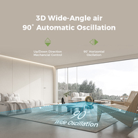 Refroidisseur d'air turbo de table USB Oscillation à 90 ° 2000mAh Mini appareil de circulation d'air domestique alimenté par batterie