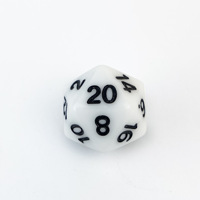 Vente en gros mdn 20 faces transparentes acrylique RPG dés perle motif Coc métal carré pour jeu de société enseignement donjons D20