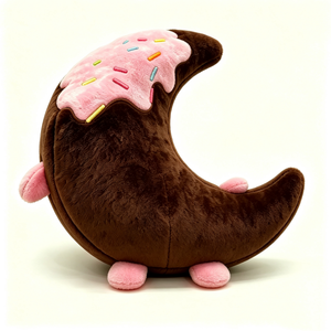 Peluche personnalisée en forme de beignet lune, peluche croissant de lune, peluche beignet, peluche dessert, peluche lune sur le thème de la nourriture - Product Image 5