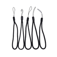 Longe de cou/lanières noires pour clés porte-badges de bureau cordons épaississants avec clip/sangle à crochet noir solide