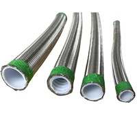 Tuyau tressé en PTFE de haute qualité industrielle, raccords hydrauliques (8AN/10AN/16AN/20AN) - Protection de sécurité, coupe de fil en acier inoxydable