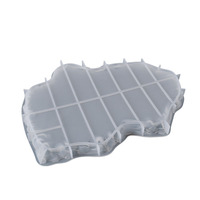 Grand plateau de géode irrégulière 303x223x20mm moules en silicone résine époxy pour bricolage résine artisanat cristal décoration plaque outils de gâteau